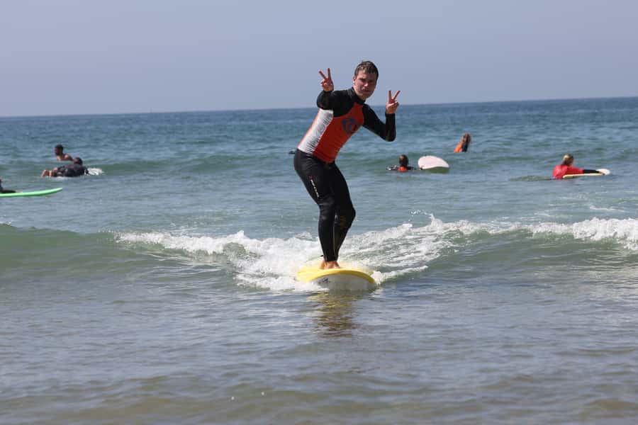 Agadir: Taghazout Beach Surf Lesson with Lunch and Transfer - The beach lesson: theory before the first wave