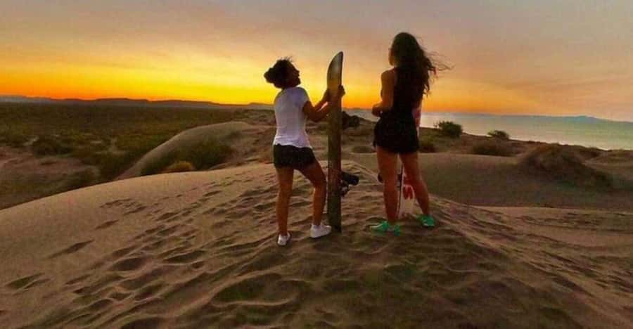 Agadir/Taghazout: Desert Sandboarding & Visit to the Canyon - Learning to sandboard on the dunes