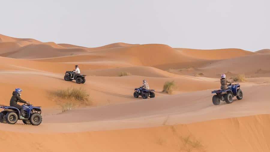 Agadir/Taghazout: Quad Bike and Sandboarding Tour - Riding from village tracks to the Atlantic