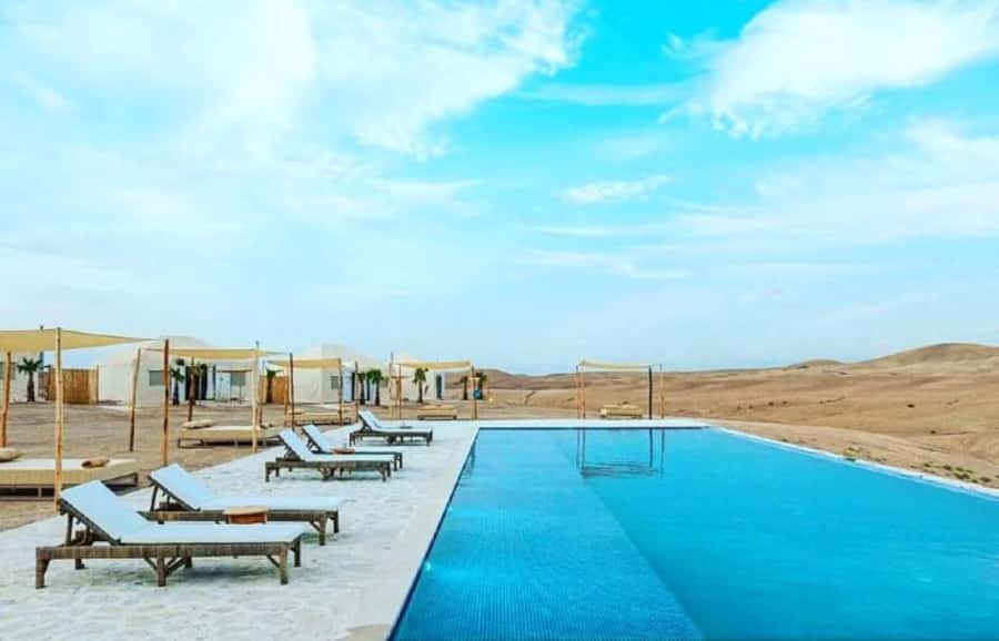 Agafay Desert Day: Quad Bike, Lunch & Swim Adventure - Pool time with Agafay views