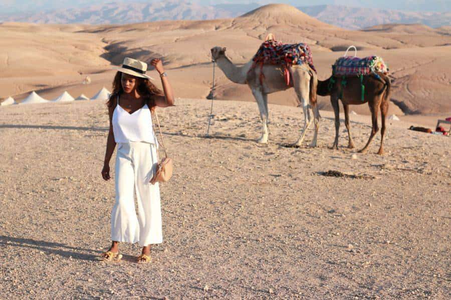 Agafay Desert: Magical Half-Day Lunch with Pool Swim - Reaching the pool camp in the dry hills