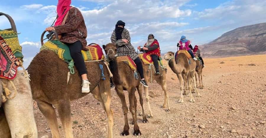 Agafay: Half-Day Rocky Desert Quad & Camel Ride with Lunch - The camel ride across the Agafay plateau