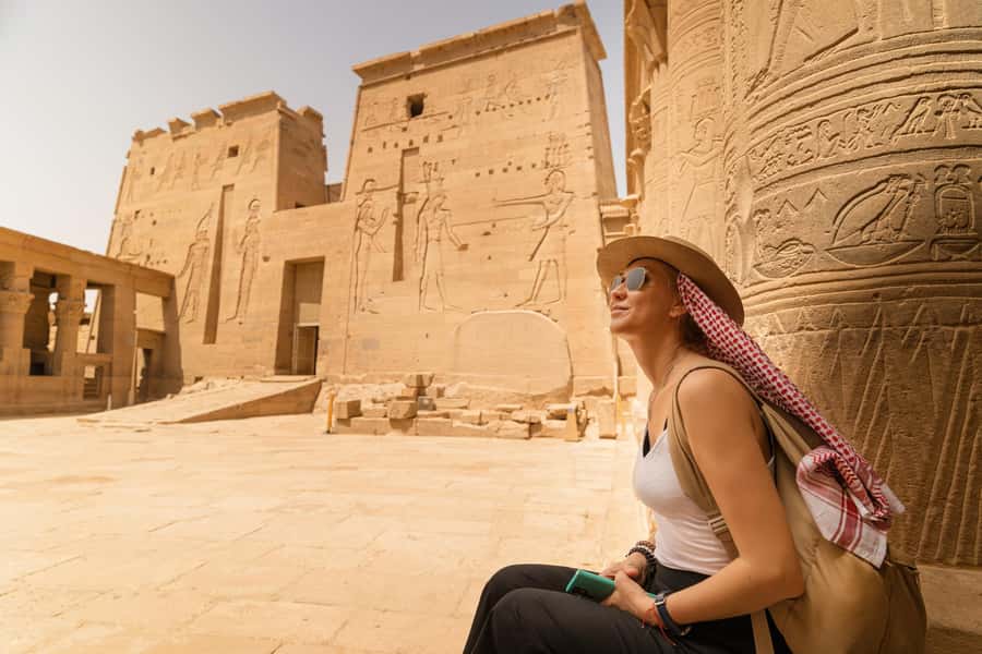 Aswan: High Dam, Unfinished Obelisk, Philae & Nubian Village - Crossing the Nile to Philae Temple
