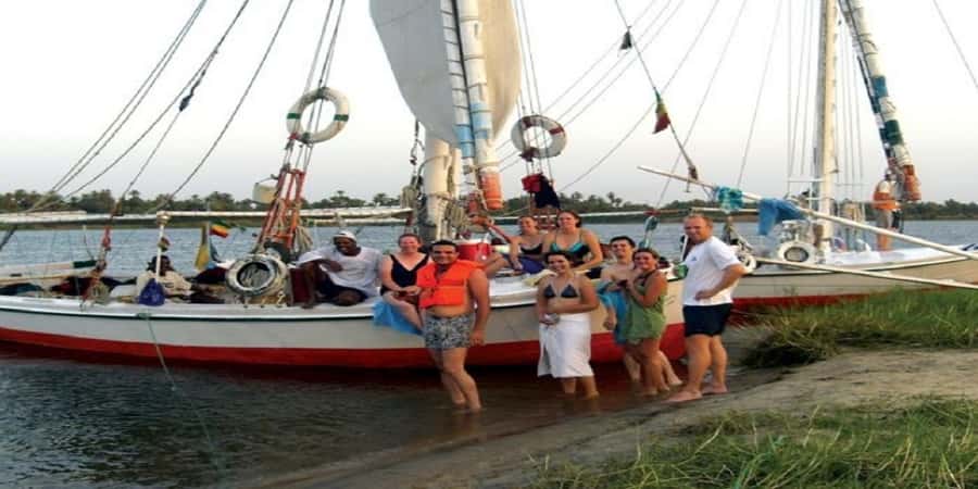 Cairo: Felucca ride on The Nile River with Meals - The Egyptian meal on board
