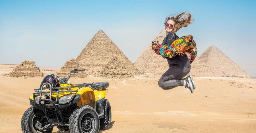 Cairo: Pyramids Quad Bike Adventure & Optional Camel Ride - From Cairo hotels to the Sahara