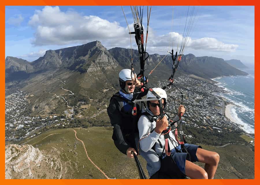 Cape Town: Tandem Paragliding with Instructor - Cape Town from the air, not behind a window