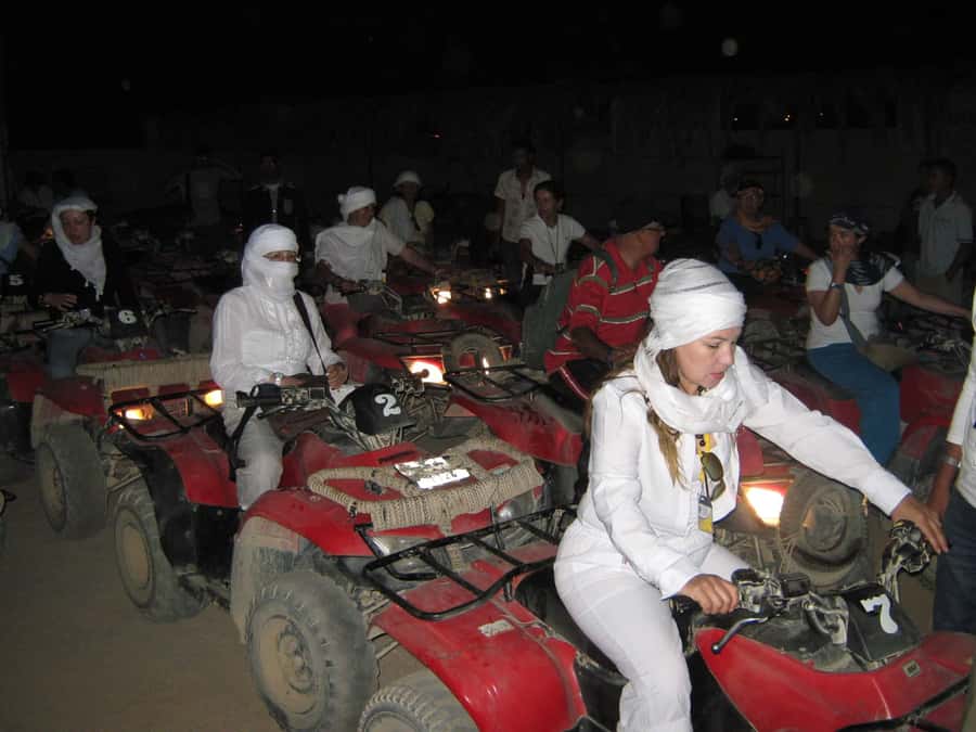 Desert Sunset Quad Bike ATV for 50Km, Oriental Show, Dinner, - Sunset in the Mountain Valley