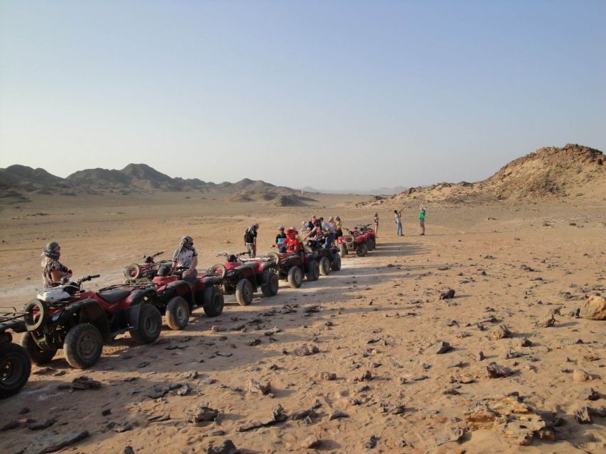 Desert Sunset Quad Bike ATV for 50Km, Oriental Show, Dinner, - The Return Ride and Evening Atmosphere