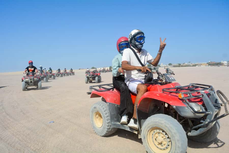 Desert Sunset Quad Bike ATV for 50Km, Oriental Show, Dinner, - The 25km Ride to the Bedouin Camp