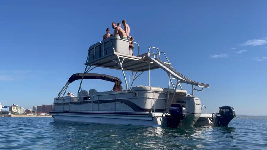 Durban: Pontoon Boat Harbor Cruise - The beachfront from the water