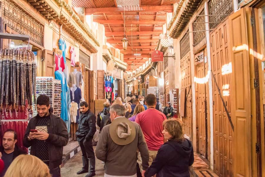 Fes: Attarine Madrasa, Museum, Tannery, Souk and Medina Tour - Souk Sabaghine, Souk El Attarine, and Hammam Seffarine