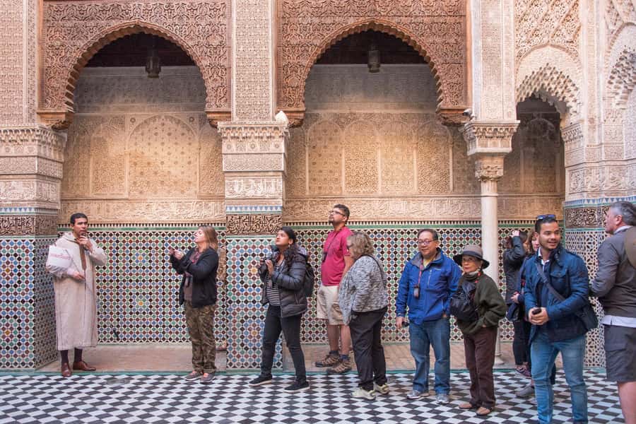 Fes: Attarine Madrasa, Museum, Tannery, Souk and Medina Tour - Pottery and zellige workshops