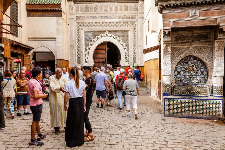 Fes: Museum, Al Attarine Madrasa & Tannery and Medina Tour - Al Attarine Madrasa gives the tour its visual high point