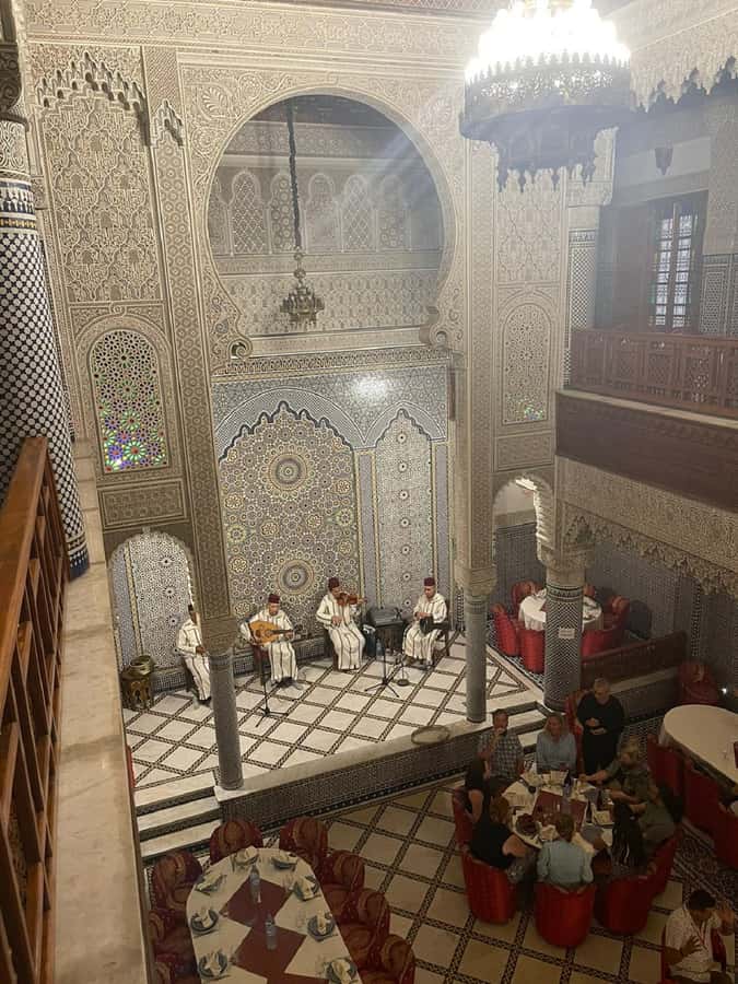 Fes : Unforgettable Dinner Show Experience with hotel pickup - Drums, oud, violin, and the opening of the show