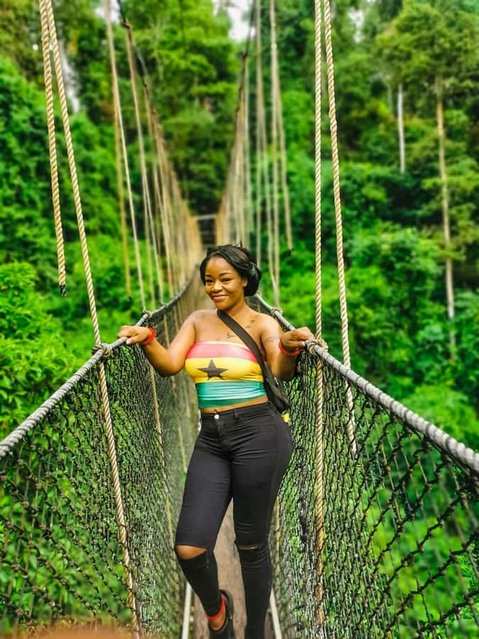 From Accra: Cape Coast, Elmina Castle & Kakum Park Day Tour - Kakum National Park and the seven bridges