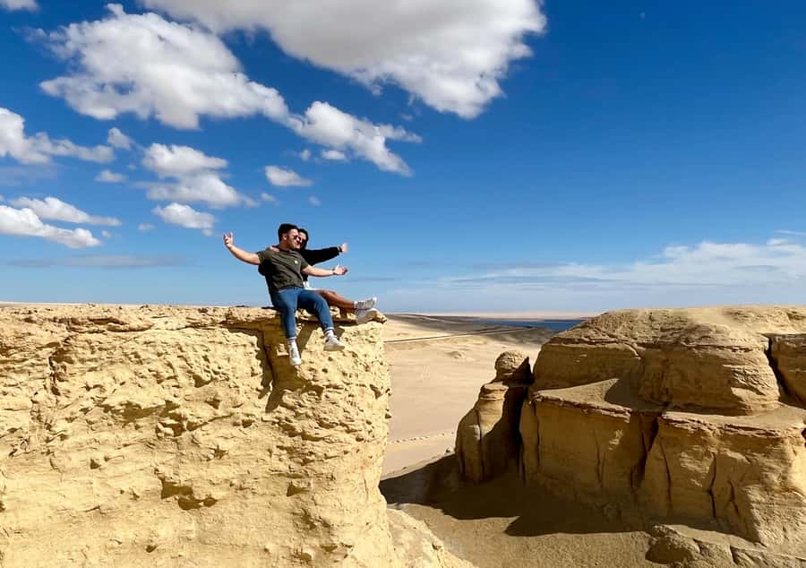 From Cairo: Desert Safari, Camel Ride, Magic Lake, & Lunch - Mudawara Mountain gives you the wide view
