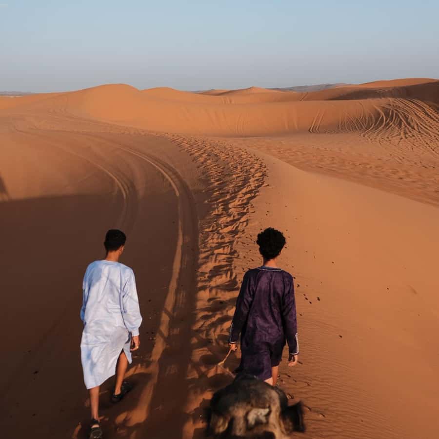 From Fes: 2 Day Round Trip Via Merzouga Desert & Camel Trek - Arriving in Merzouga and meeting the camels