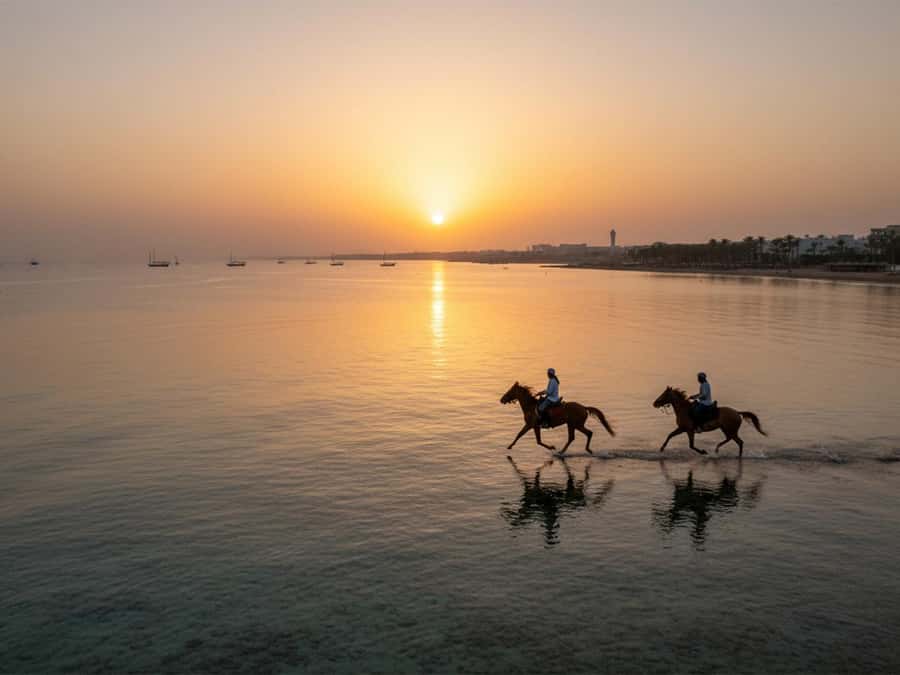 From Hurghada: Red Sea Sunrise and Desert Horseback Riding - Sunrise at 5:00 AM and the breakfast option