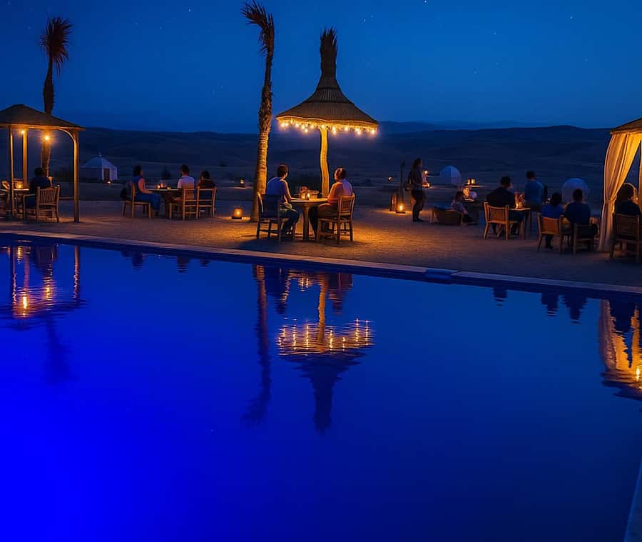 From Marrakech: Agafay Desert Dinner and Optional Camel Ride - Sunset at the Agafay camp