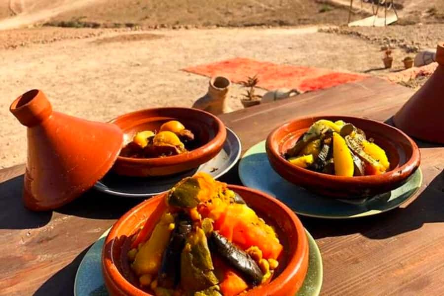 From Marrakech: Agafay Desert Sunset Dinner with Live Show - What the argan oil cooperative adds