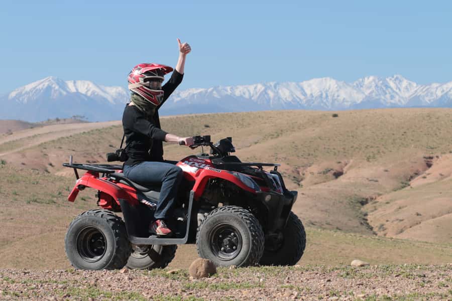 From Marrakech: Guided Quad Biking Tour in Agafay Desert - From Marrakech to the foothills of the Atlas