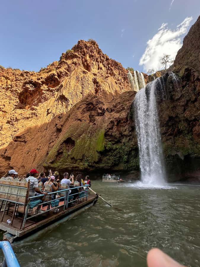 From Marrakech:Ouzoud Waterfalls Day Trip with Boat Tour - The boat ride beneath the waterfall