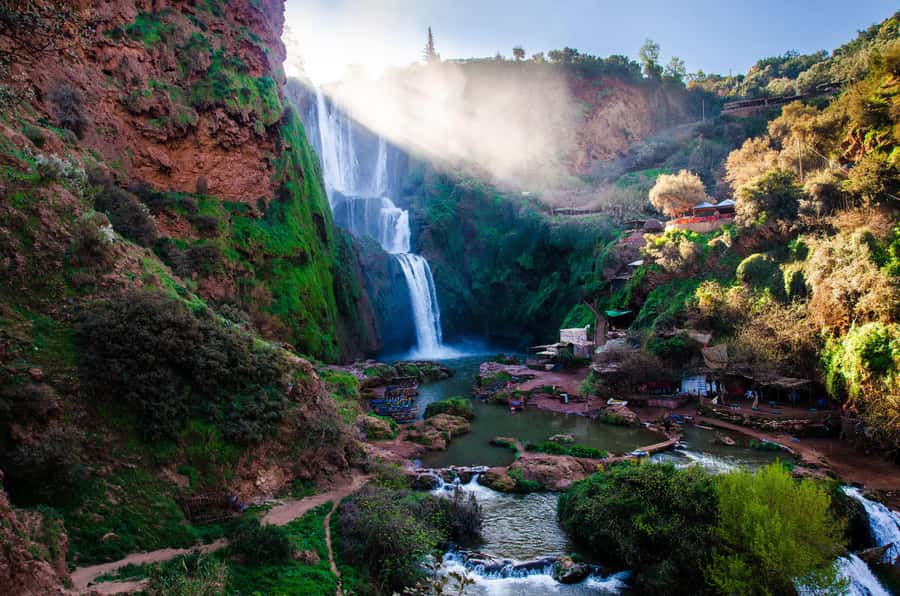 From Marrakech: Ouzoud Waterfalls Guided Tour and Boat Ride - A café stop and the long road south