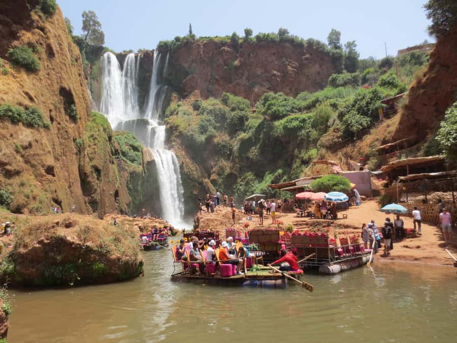 From Marrakech: Ouzoud Waterfalls Guided Tour and Boat Trip - Walking from the rim to the gorge