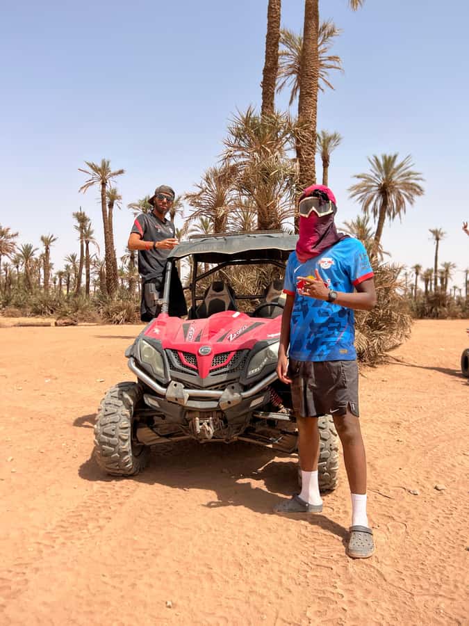 From Marrakech: Palm Grove Quad Bike Tour with Mint Tea - Guides, language, and group feel