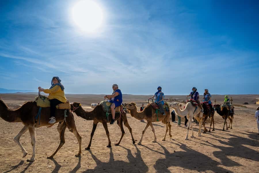 From Marrakech: Sunset Desert Tour with Camel Ride & Dinner - Dinner, Moroccan tea, and a night at camp