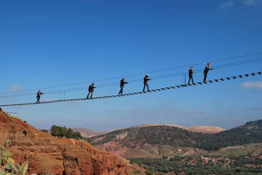 From Marrakesh: Zip-Line & Hike in the Atlas Mountains - From Marrakesh to the foothills in about an hour