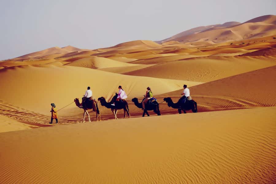 From Merzouga: Desert Overnight in Heated Tent & Camel Ride - The camel ride and golden dunes
