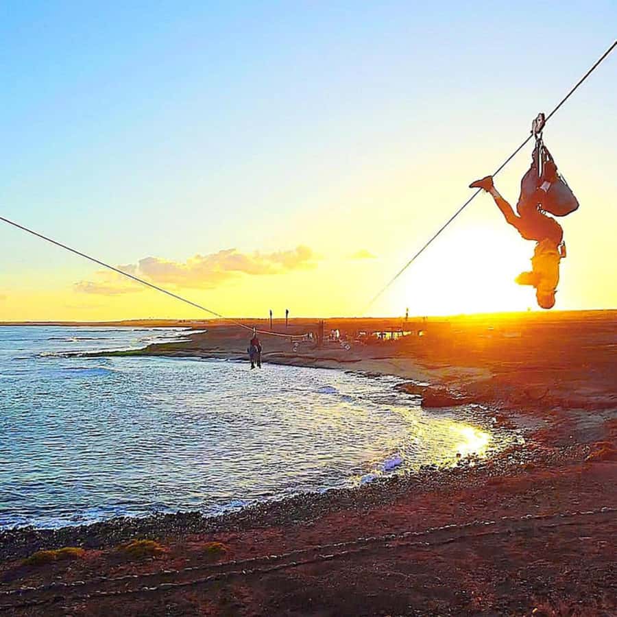 From Santa Maria: Sal island Zipline Experience (Official) - The 1,000-meter flight over Sal