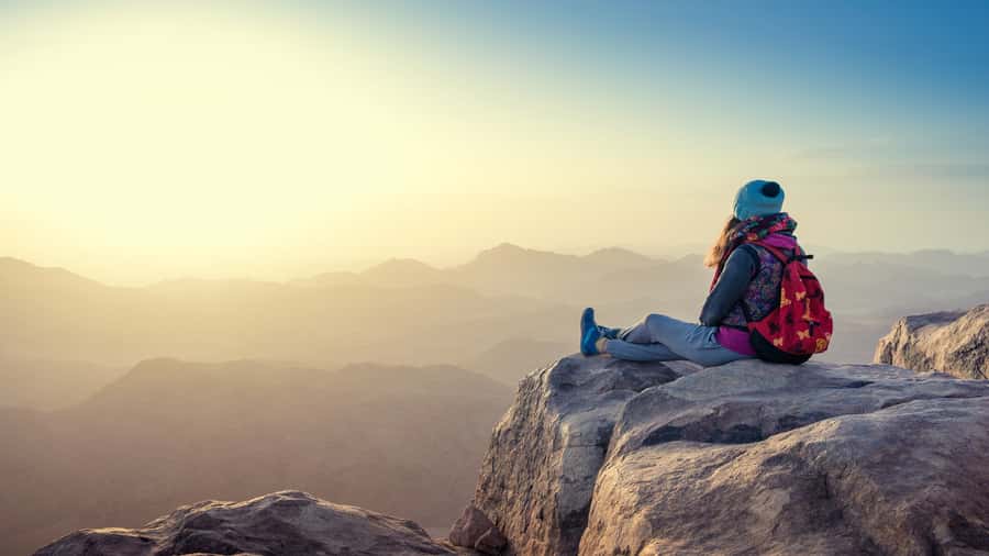 From Sharm: Mount Moses Trekking, Sunrise & Monastery Visit - The final 750 steps to the summit