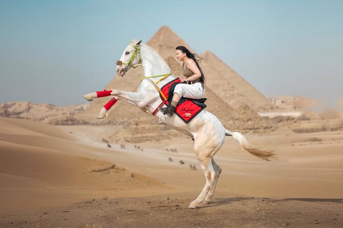 Giza Pyramids Photoshoot with Jumping Horse, Camel and Sphinx - Transport, timing, and practical limits