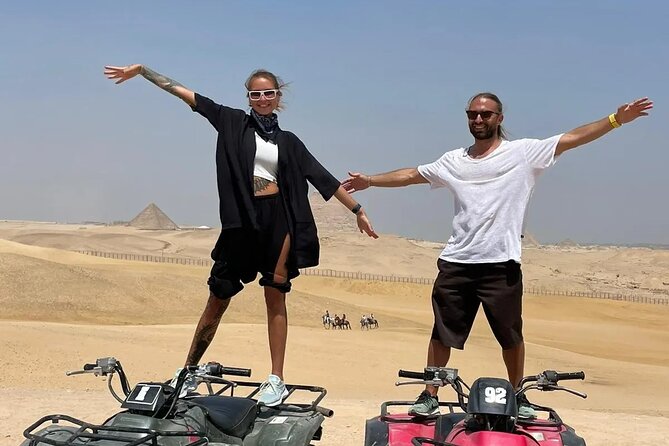 Giza Pyramids private tour, ATV bike, Lunch, Camel ride, shopping - Who will enjoy this Giza day?