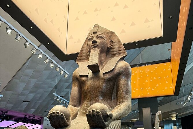 Grand Egyptian Museum, Giza Pyramids and Great Sphinx Tour - Camel rides, lunch, and shopping extras
