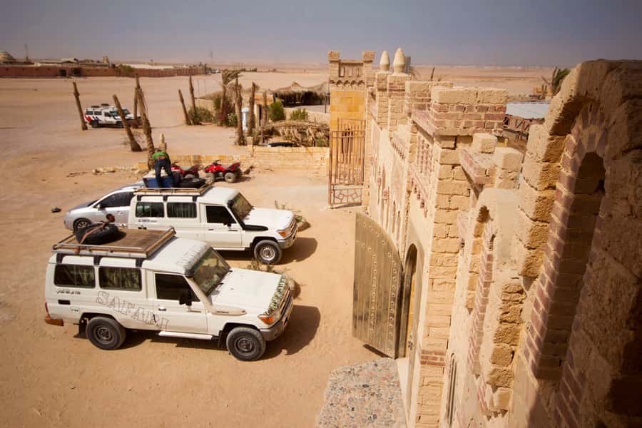 Hurghada: 6-Hour Jeep Desert Safari, Dinner, and Show - The Sahara Park show after dark