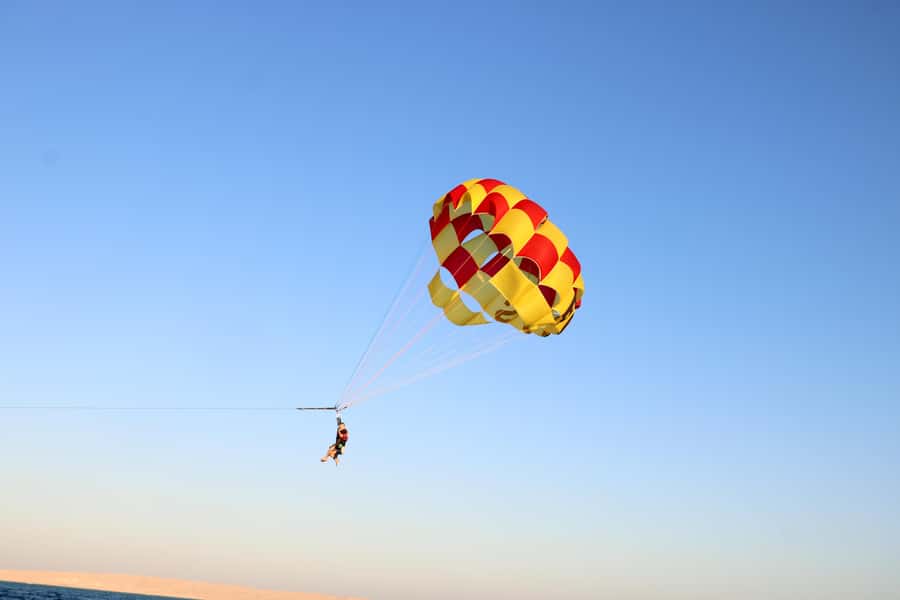 Hurghada: Orange Bay Island with breakfast, lunch & watersports - Breakfast, fruit, and a boat built for a full day
