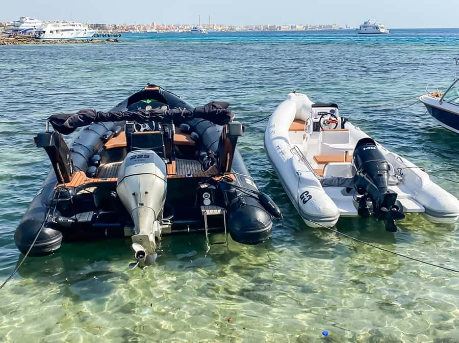 Hurghada: Orange Bay & Magawish Island Speedboat with Lunch - Two snorkeling stops with coral and fish