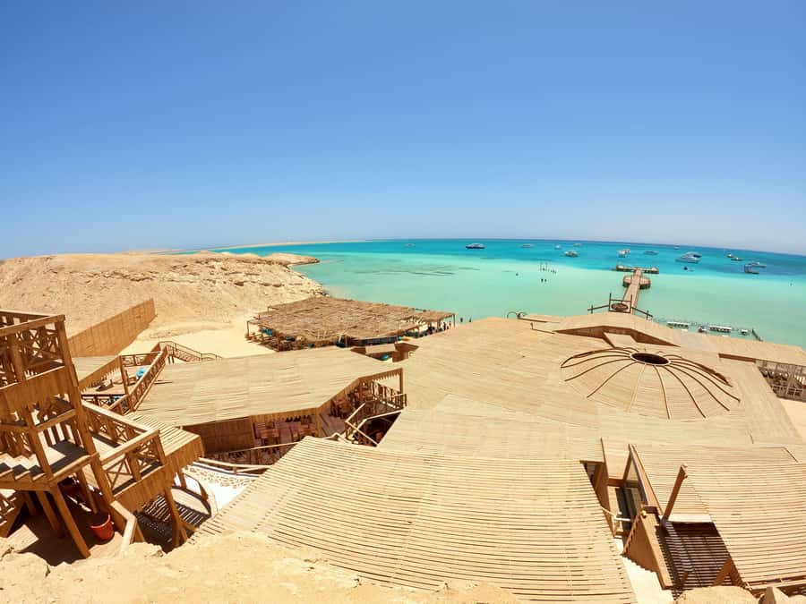 Hurghada: Royal Orange Bay with Massage, Snorkeling & Lunch - Orange Bay before the crowds build