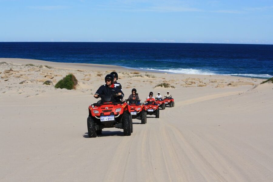 Hurghada: Sea and Mountains Quad or Buggy Family Tour - Riding from the desert toward Makadi Bay