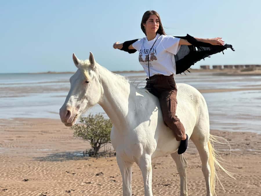 Hurghada: Sea & Desert Horse Riding tour/w Swimming&Transfer - Along Hurghada’s beach