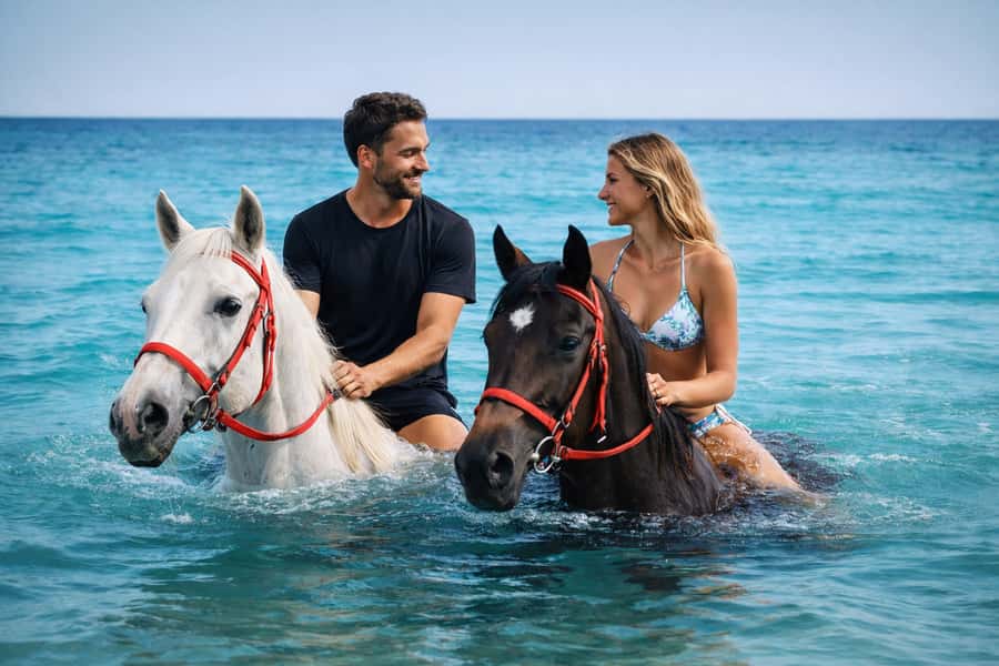 Hurghada: Sea & Desert Horse Riding tour/w Swimming&Transfer - Choosing the right horse and pace