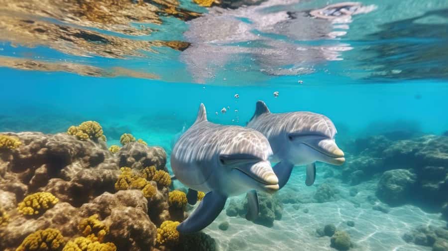 Hurghada: Speedboat Dolphin Watching & Snorkeling with Lunch - Searching for dolphins in their own water