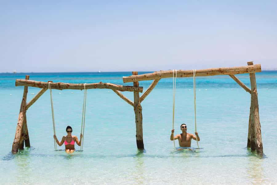 Hurghada: Sunset Hula Hula Island W/ Snorkeling & Lunch - Banana boats, sofa boats, and a little commotion
