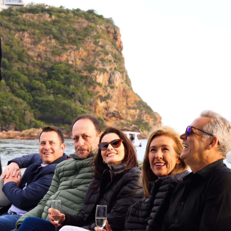 Knysna Lagoon: Boat Cruise with Oyster & White Wine Tasting - Six oysters, white wine, and a scenic table