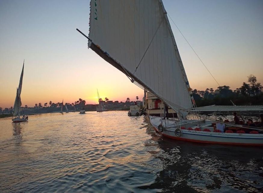 Luxor: Nile River Private Sunset Felucca Ride - The return trip and the end of the evening