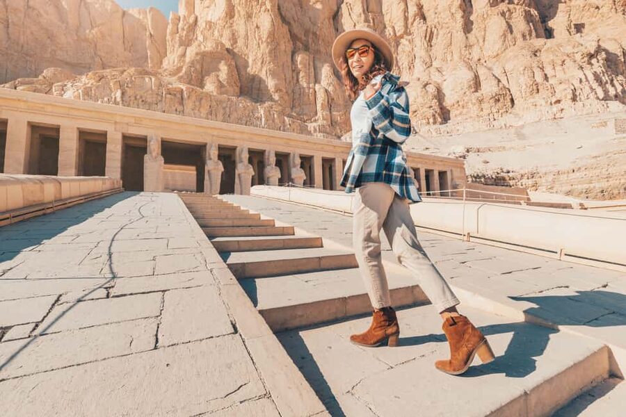 Luxor: Valley of the Kings and Hatshepsut Temple w/Nile Boat - The Colossi of Memnon: a short stop with a big view