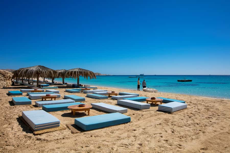 Mahmya Island: Red Sea Sailing Experience - Lunch beneath the palm pergolas